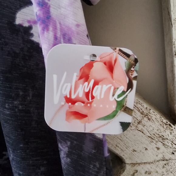 ValMarie Women's Short Sleeve Flowy Swing Shift Midi Dress with Pockets Floral - Picture 14 of 16